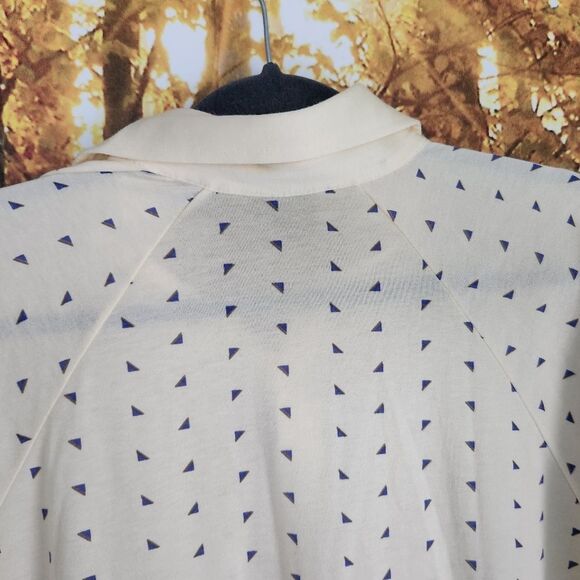 London Fog Mens Polo Shirt Yellow w/ Triangles Size XL Polyester Blend - Picture 6 of 7